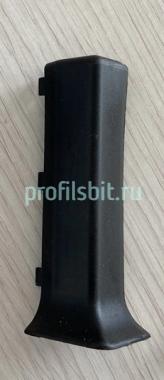 Металлический уголок наружний для плинтуса ПТ-40 М черный муар