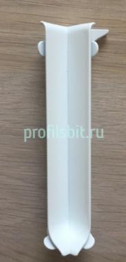 Металлический уголок внутренний для плинтуса ПТ-40 М белый