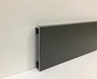 Алюминиевый плинтус напольный 40 мм ПТ-41 черный муар 3м
