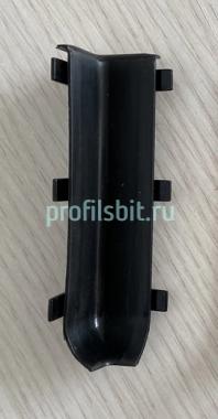 Металлический уголок внутренний для плинтуса ПТ-79/10 М черный муар