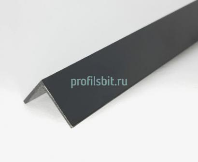 Алюминиевый уголок 10х10 мм равнополочный ПБ10х10 черный матовый 3м