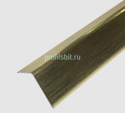 Алюминиевый уголок 10х10 мм равнополочный ПБ10х10 золото люкс браш 3м