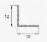 Алюминиевый уголок 12х12 мм равнополочный ПБ12х12 антрацит муар 3м