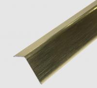 Алюминиевый уголок 15х15 мм равнополочный ПБ15х15 золото люкс браш 3м