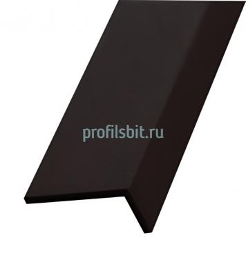 Алюминиевый уголок 15х30 мм разнополочный ПБ30х15 шоколад муар 2,7м
