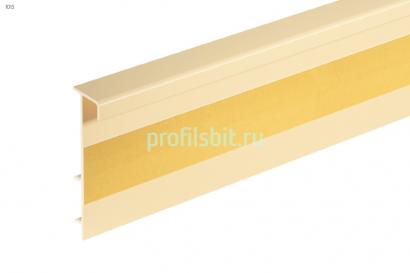 Ребристый плинтус для ковролина ПВХ 53х13 мм Cezar Dwo цвет 102 слоновая кость 2,5 м