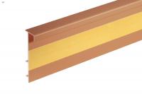 Ребристый плинтус для ковролина ПВХ 53х13 мм Cezar Dwo цвет 107 карамель 2,5 м