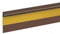 Ребристый плинтус для ковролина ПВХ 53х13 мм Cezar Dwo цвет 110 махагон 2,5 м