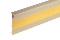 Ребристый плинтус для ковролина ПВХ 53х13 мм Cezar Dwo цвет 125 светло-бежевый 2,5 м