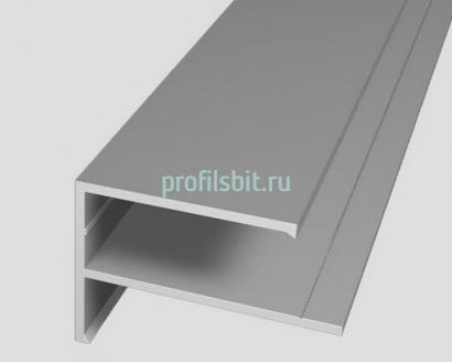 Алюминиевый F-профиль ОП-010 под гипсокартон 12 мм 3 м