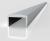 Алюминиевый П-профиль ПП-0700 13 х 21 мм под стекло 16 мм 3 м