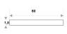 Алюминиевая полоса 60х1,8 мм 3 м серебро анодированная
