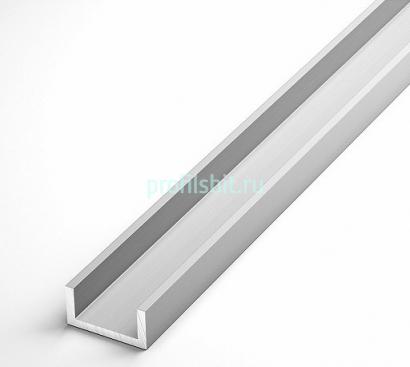 Алюминиевый швеллер 25х25х25х2 мм 3 м серебро анодированный