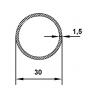 Алюминиевая труба 30х1,5 мм 3 м без покрытия