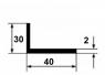 Алюминиевый уголок 30х40х2 мм 3 м без покрытия