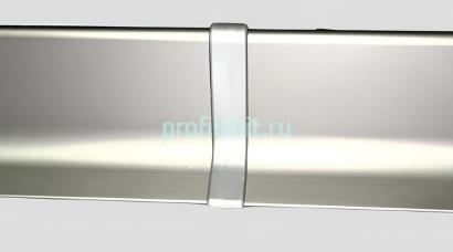 Комплект соединений (2 шт.) для алюминиевого напольного плинтуса Effector Q63 ПВХ инокс