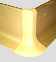 Комплект уголков внешних (2 шт.) для алюминиевого напольного плинтуса Effector Q63 ПВХ золото