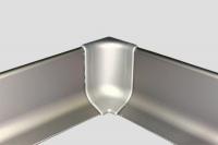 Комплект уголков внутренних (2 шт.) для алюминиевого напольного плинтуса Effector Q63 ПВХ инокс