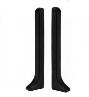 Комплект заглушек (левая+правая) для алюминиевого напольного плинтуса Effector Q63 ПВХ черный