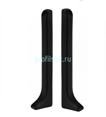 Комплект заглушек (левая+правая) для алюминиевого напольного плинтуса Effector Q63 ПВХ черный