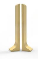 Комплект заглушек (левая+правая) для алюминиевого напольного плинтуса Effector Q63 ПВХ золото