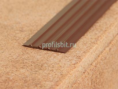 Резиновая лента 29 мм противоскользящая Евроступень Н-29 коричневая 9 м бухта