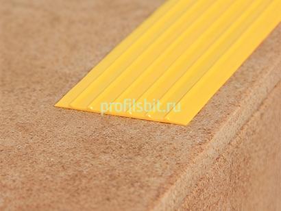 Резиновая лента 47 мм противоскользящая Евроступень Н-47 желтая 9 м бухта