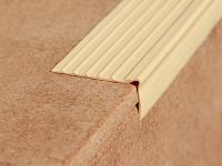 Угловой резиновый порог 20х40 мм Евроступень У-40 бежевый 12 м бухта