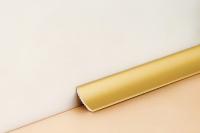 Напольный микроплинтус алюминиевый 15х15 мм EWA Евротрим 7956.00 золото 3 м