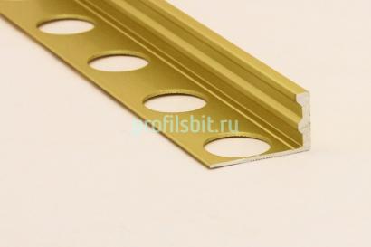 Алюминиевый L-образный профиль 12 мм Евротрим L-12.00 золото 2.7 м