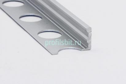 Алюминиевый L-образный профиль 10 мм Евротрим L-10.01 серебро 2.7 м