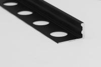 Алюминиевый L-образный профиль 12 мм Евротрим L-12.05 черный 2.7 м