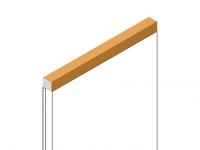 Декоративный молдинг 12х12 мм HiWood D12V1 Y5 фитополимер под дерево 2.7м