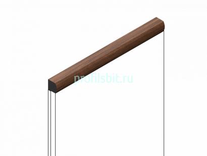 Декоративный молдинг 15х15 мм HiWood D15V2 BR396 фитополимер под дерево 2.7м