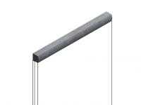 Декоративный молдинг 15х15 мм HiWood D15V2 S381A фитополимер под дерево 2.7м