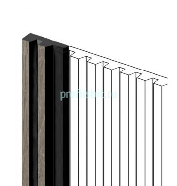 Финишный молдинг для панелей HiWood LF129A BR490NK под дерево 11х34 мм 2,7 м