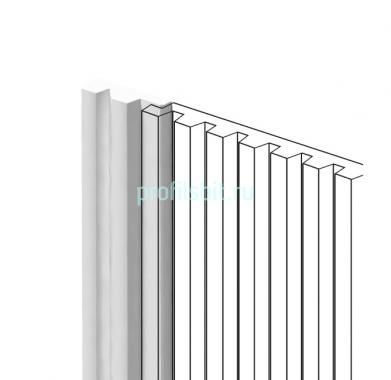Финишный молдинг для панелей HiWood LF129A NP белый 11х34 мм 2,7 м