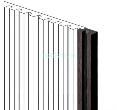 Финишный молдинг для панелей HiWood LF129B BR395NK под дерево 11х24 мм 2,7 м