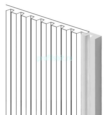 Финишный молдинг для панелей HiWood LF129B NP белый 11х24 мм 2,7 м