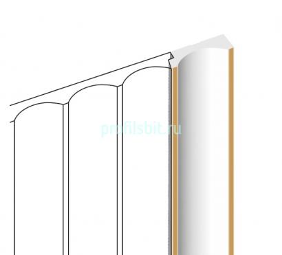 Финишный молдинг для панелей HiWood LF139B W49G белый-бежевый 12х34 мм 2,7 м