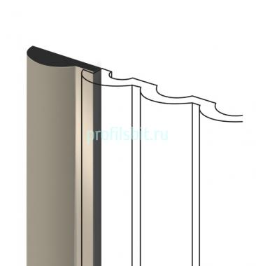 Финишный молдинг для панелей HiWood LF140A BR432 коричневый 12х36 мм 2,7 м