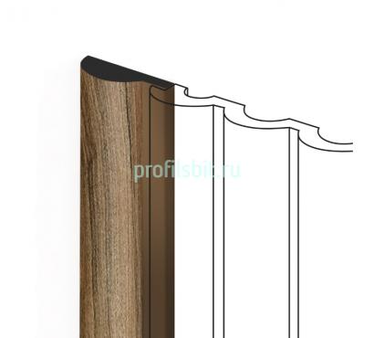 Финишный молдинг для панелей HiWood LF140A BR495 под дерево 12х36 мм 2,7 м