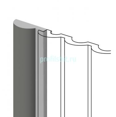 Финишный молдинг для панелей HiWood LF140A GR17 серый 12х36 мм 2,7 м