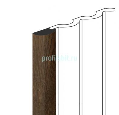 Финишный молдинг для панелей HiWood LF140B BR489G под дерево 12х26 мм 2,7 м