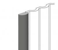 Финишный молдинг для панелей HiWood LF140B GR17 серый 12х26 мм 2,7 м
