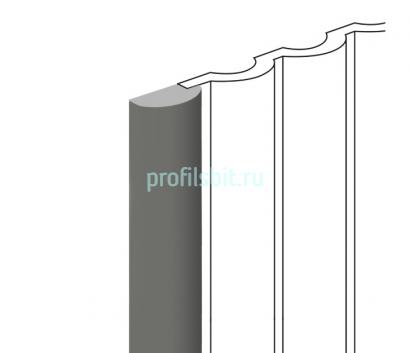 Финишный молдинг для панелей HiWood LF140B GR17 серый 12х26 мм 2,7 м