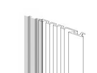 Финишный молдинг для стеновой панели 46.5х11 мм HiWood LF201A NP белый 2.7м