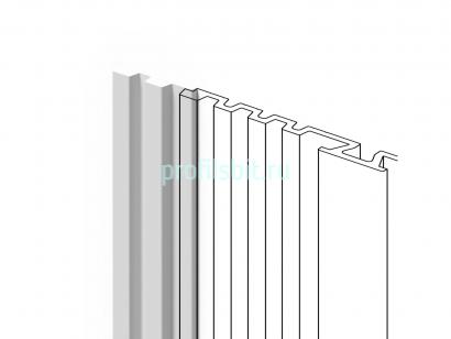 Финишный молдинг для стеновой панели 46.5х11 мм HiWood LF201A NP белый 2.7м