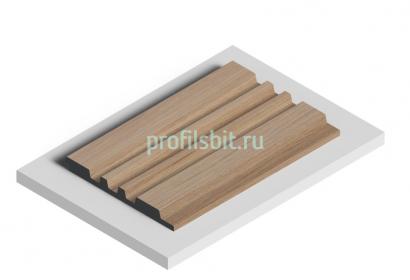 Стеновая панель отделочная HiWood LV121 BR417 под дерево 12х120 мм 2,7 м