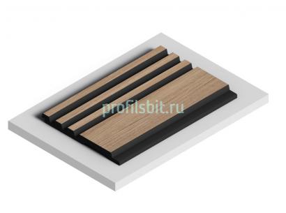 Стеновая панель отделочная HiWood LV128 BR417K под дерево 12х120 мм 2,7 м